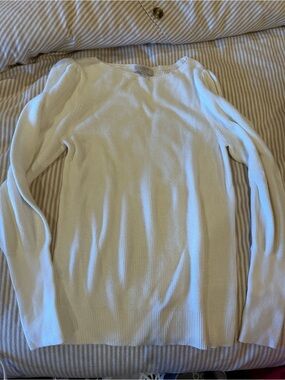 Loft Lightweight Cream Knit Long Sleeve Sweater
